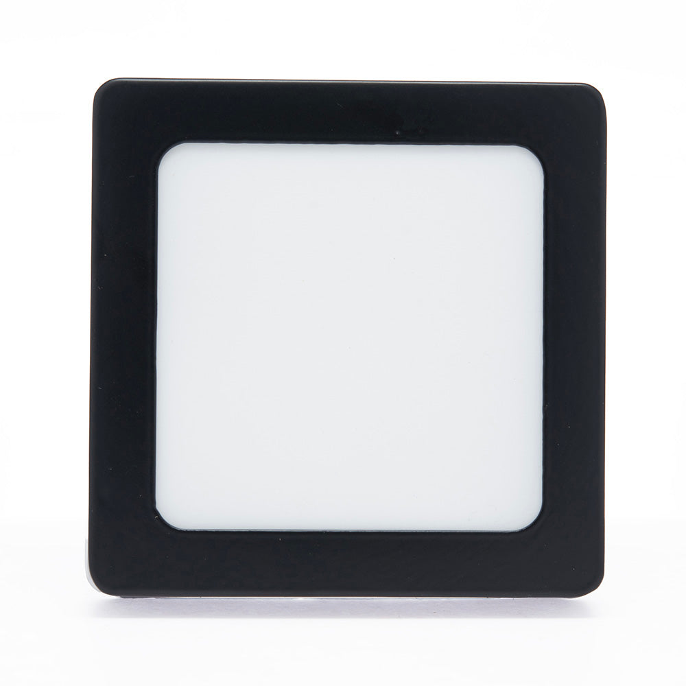 PANEL LED CUADRADO NEGRO DE LUZ CÁLIDA O FRÍA DE 6W