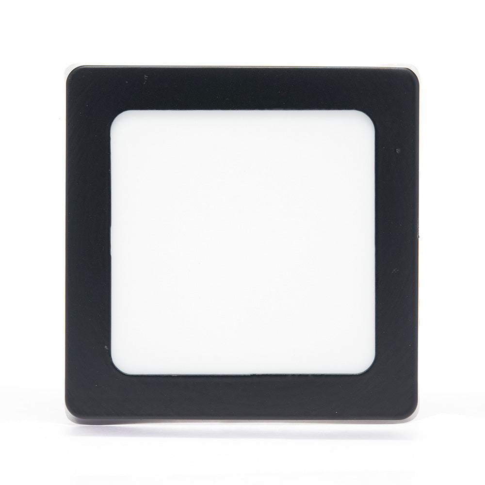 PANEL LED CUADRADO NEGRO DE LUZ CÁLIDA O FRÍA DE 6W