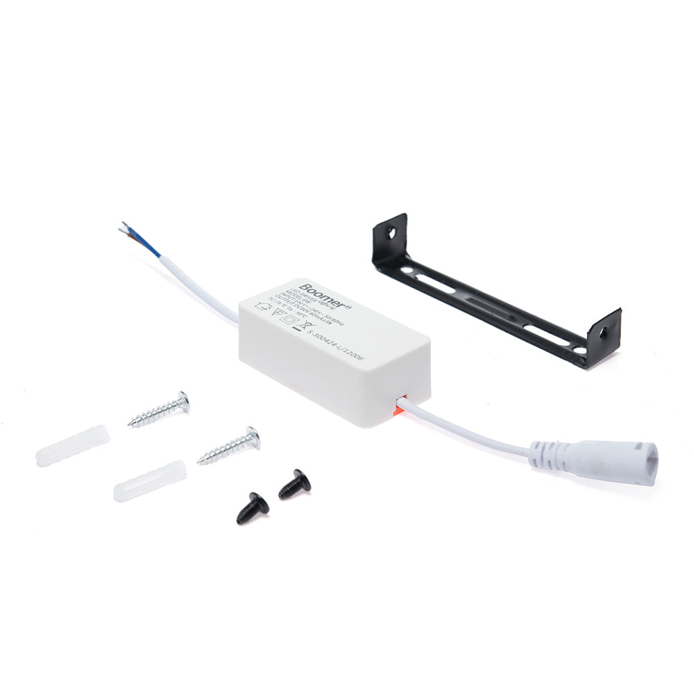 PANEL LED CUADRADO NEGRO PARA SOBREPONER, 6W, 420LM