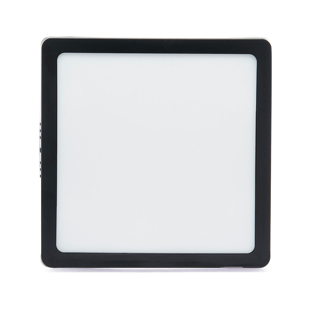 PANEL LED CUADRADO NEGRO 18W 6500K 1260LM SOBREPONER IP20