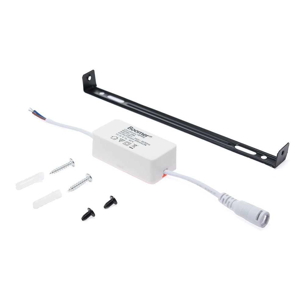 PANEL LED CUADRADO NEGRO 18W 6500K 1260LM SOBREPONER IP20