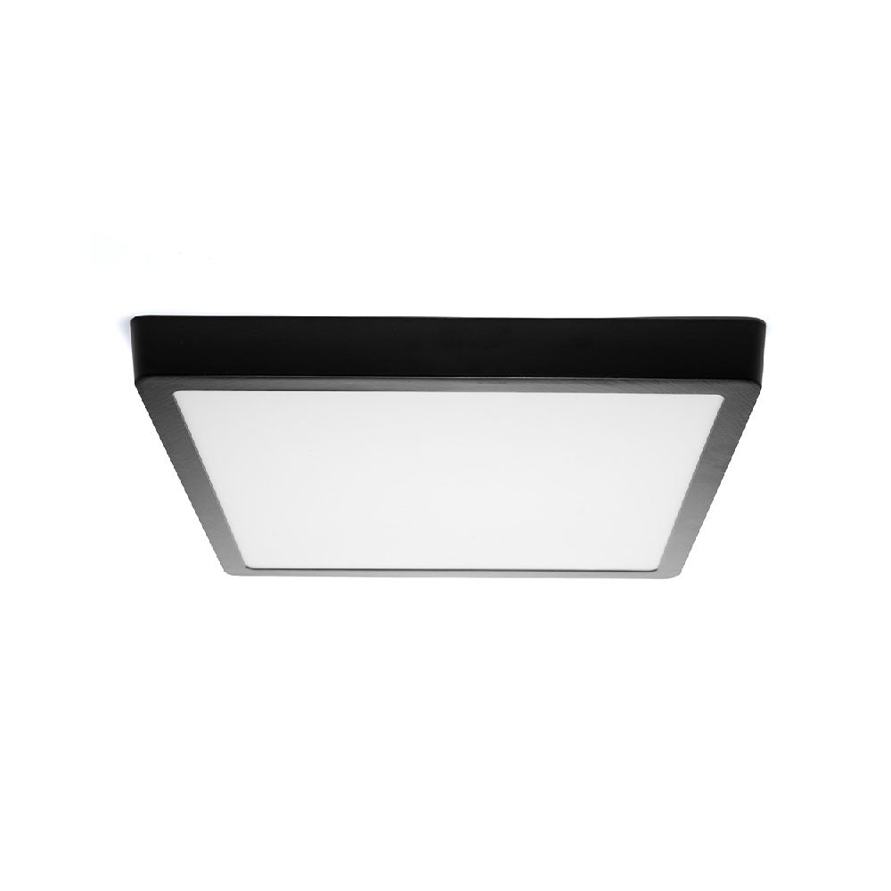 PANEL LED CUADRADO NEGRO 24W PARA SOBREPONER LUZ FRÍA