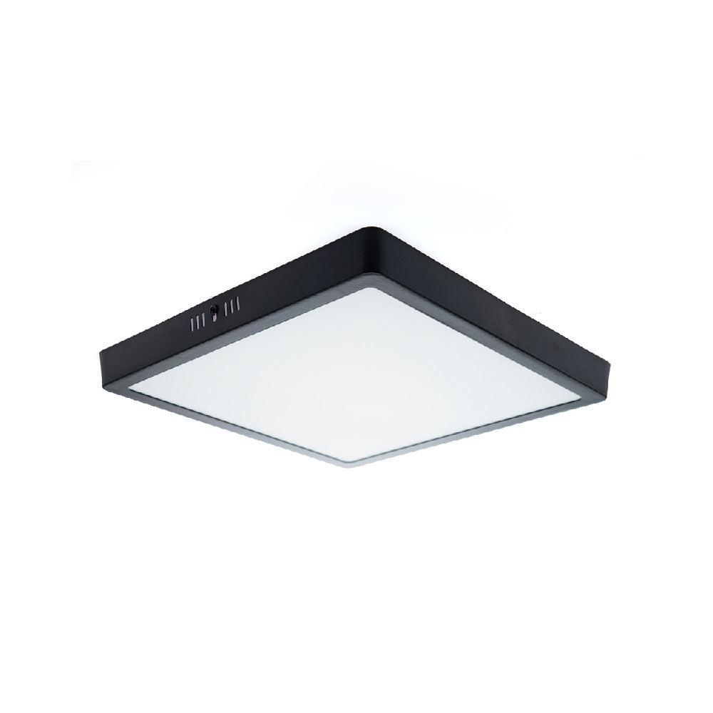 PANEL LED CUADRADO NEGRO 24W PARA SOBREPONER LUZ FRÍA