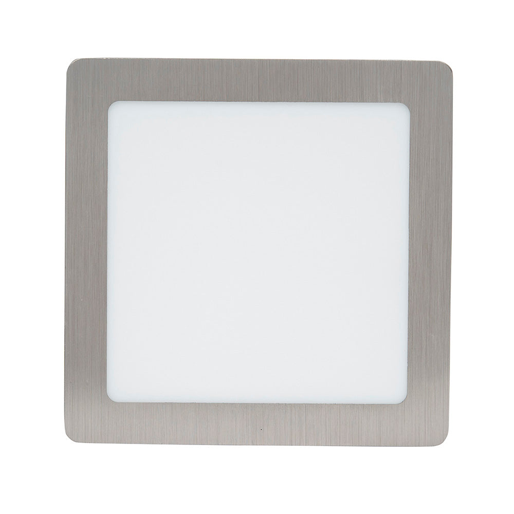 PANEL LED CUADRADO SATÍN PARA SOBREPONER, 12W, LUZ FRÍA