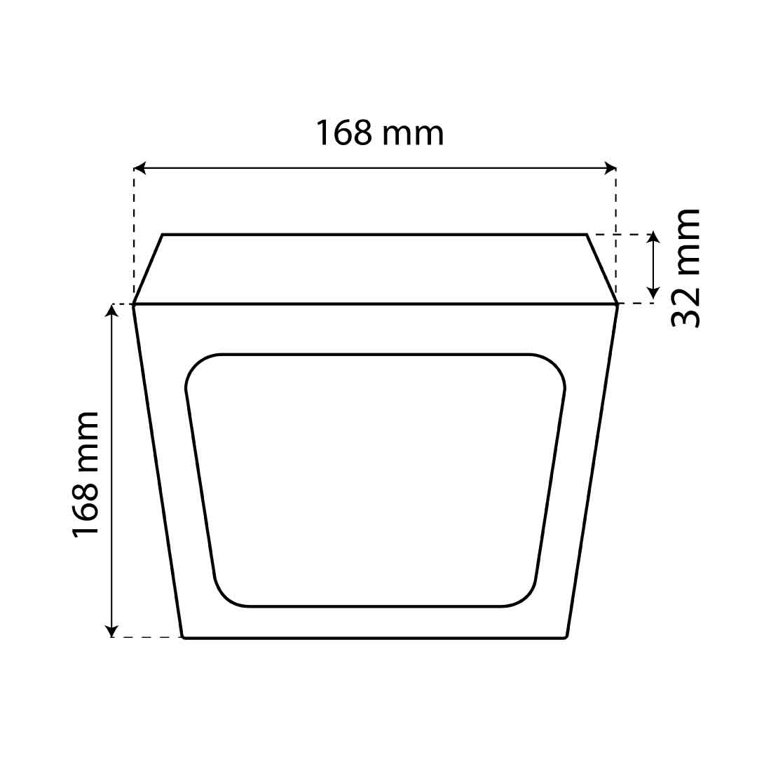 PANEL LED CUADRADO SATÍN PARA SOBREPONER, 12W, LUZ FRÍA