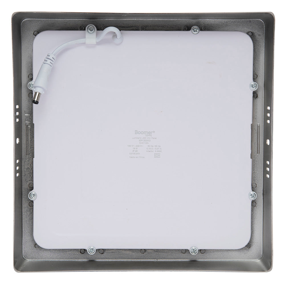 PANEL LED CUADRADO SATÍN PARA SOBREPONER, 18W, 1260LM