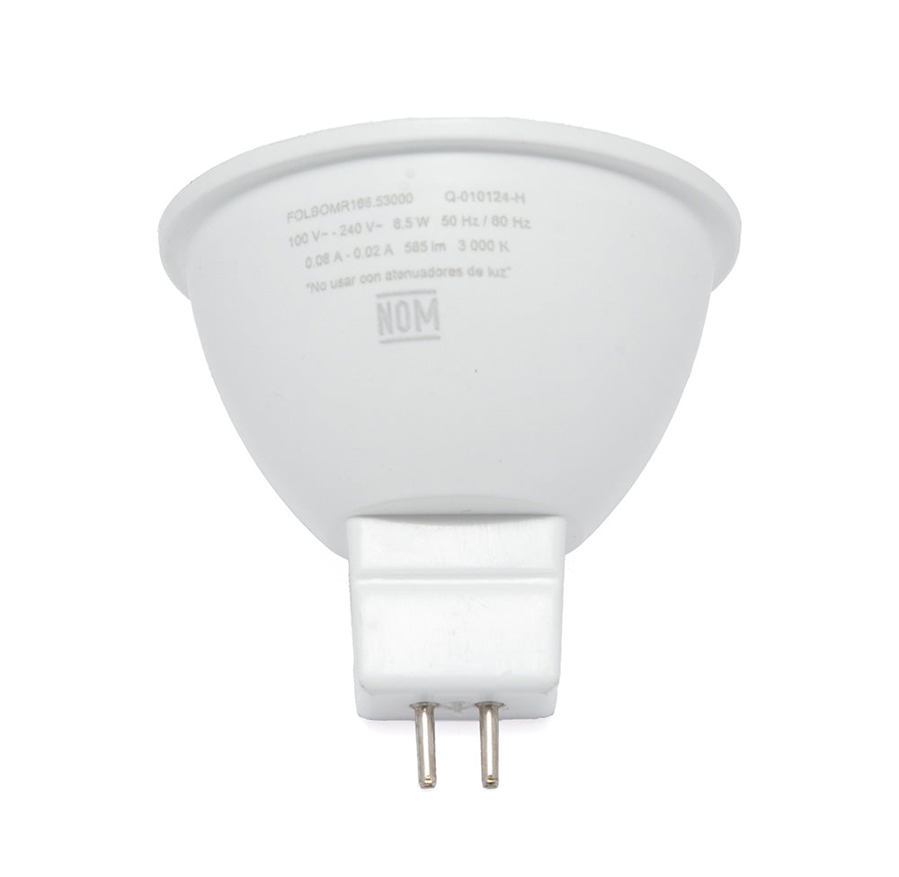 10 FOCOS LED MR16 6.5W LUZ NEUTRA, BASE GX5.3, NO ATENUABLE
