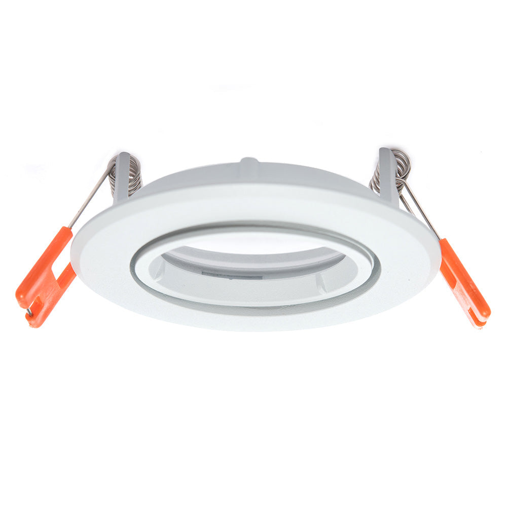 EMPOTRABLE Y4R5 DIRIGIBLE REDONDO BLANCO BASE MR16 ALUMINIO