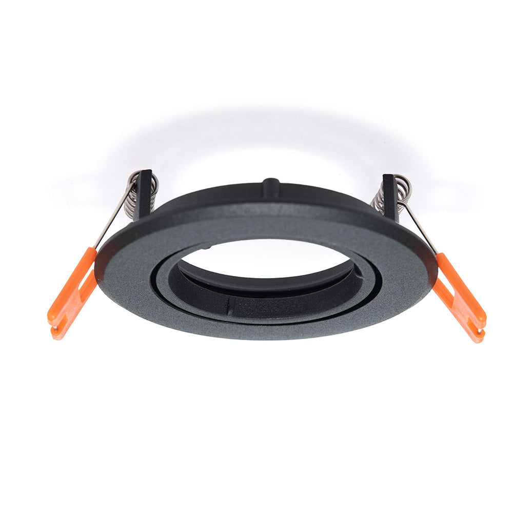 EMPOTRABLE Y4R5 DIRIGIBLE REDONDO NEGRO BASE MR16, ALUMINIO