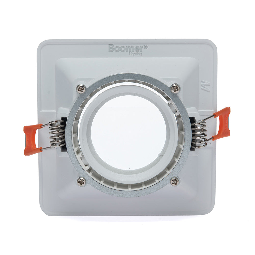 EMPOTRABLE DIRIGIBLE CUADRADO BLANCO BASE MR16 DE ALUMINIO