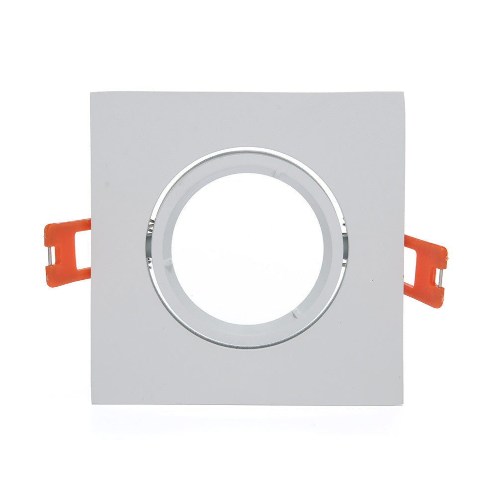 EMPOTRABLE DIRIGIBLE CUADRADO BLANCO BASE MR16 DE ALUMINIO 8W IP20