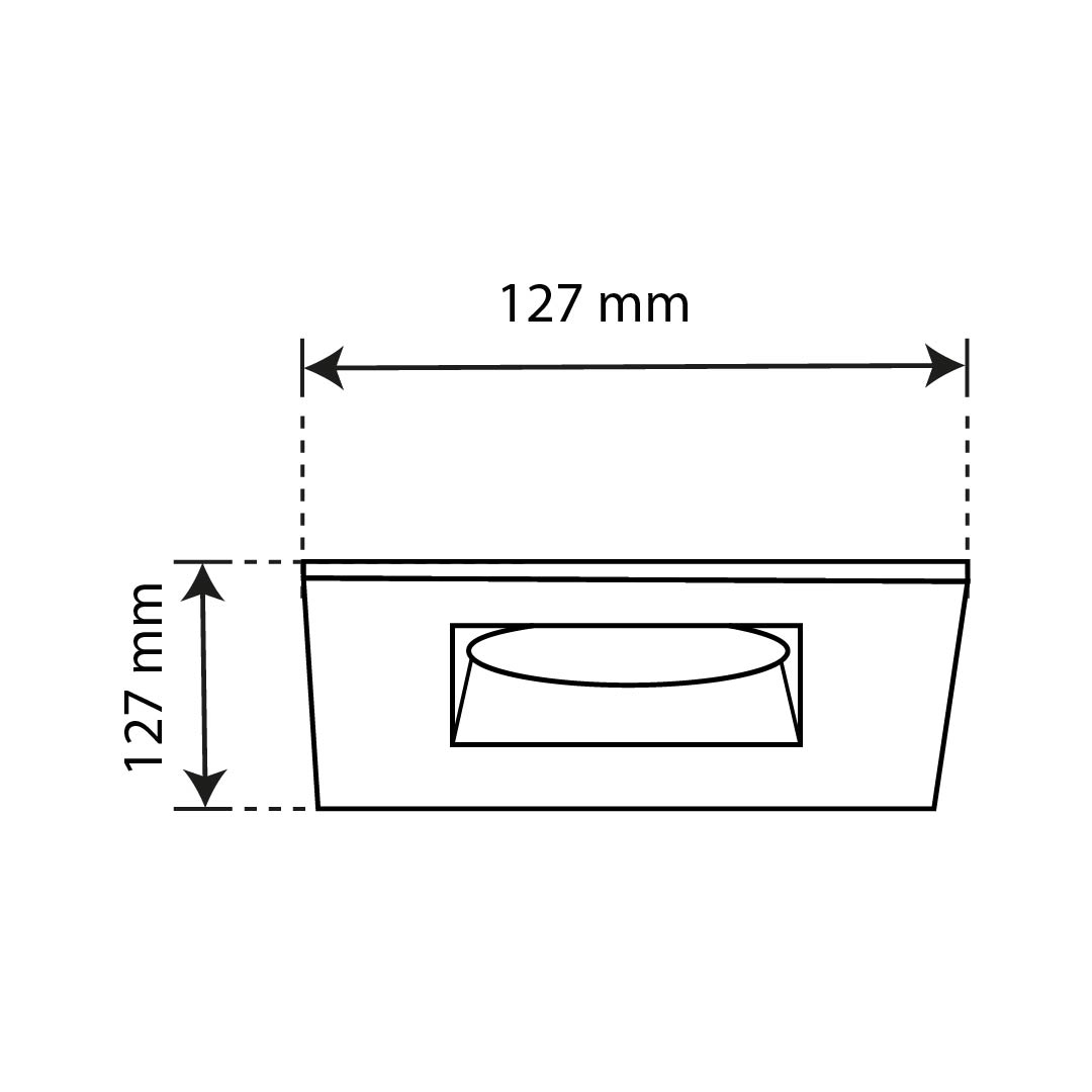 EMPOTRABLE Y5SD CUADRADO BLANCO, BASE MR16, ALUMINIO
