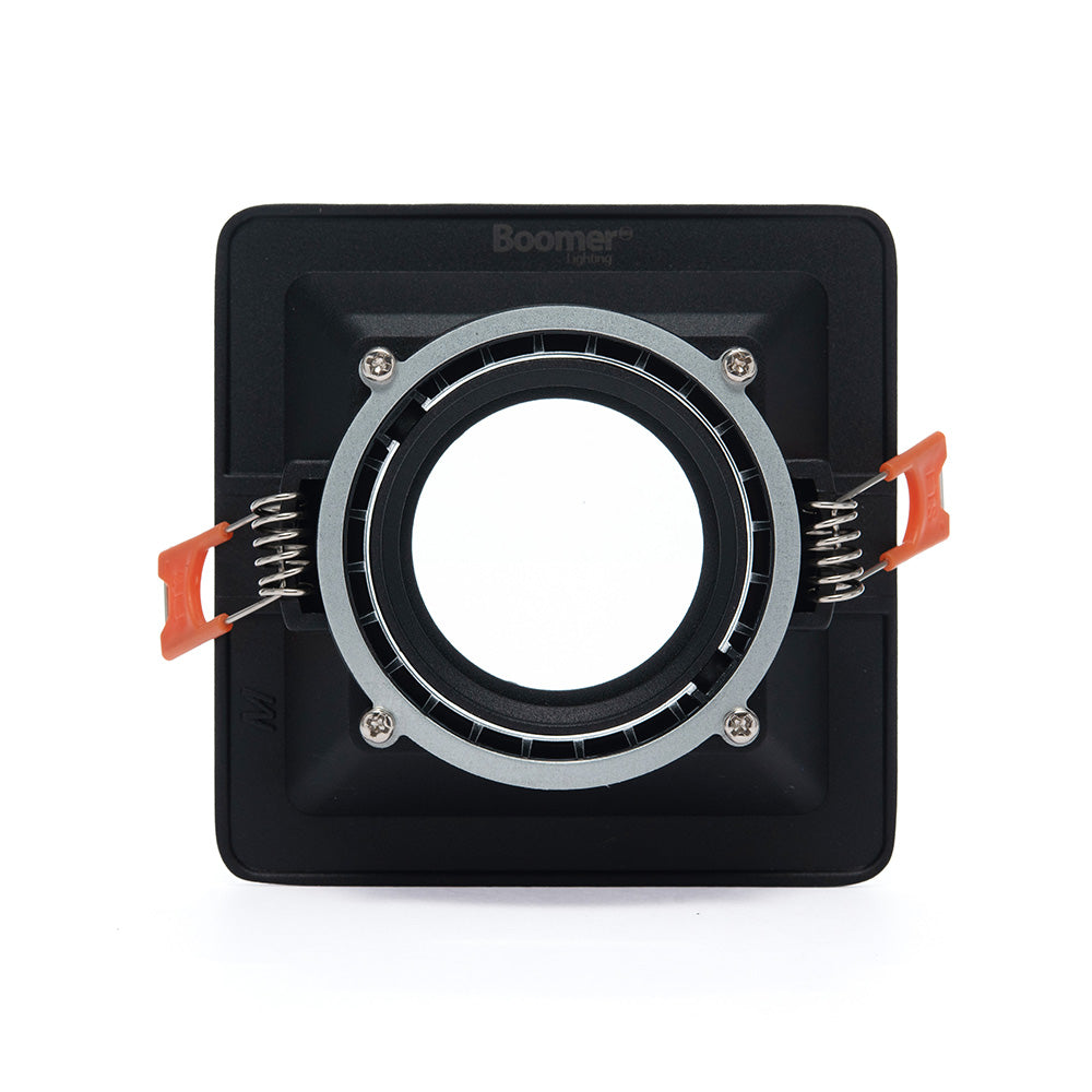 EMPOTRABLE LED CUADRADO NEGRO DIRIGIBLE BASE MR16 DE ALUMINIO