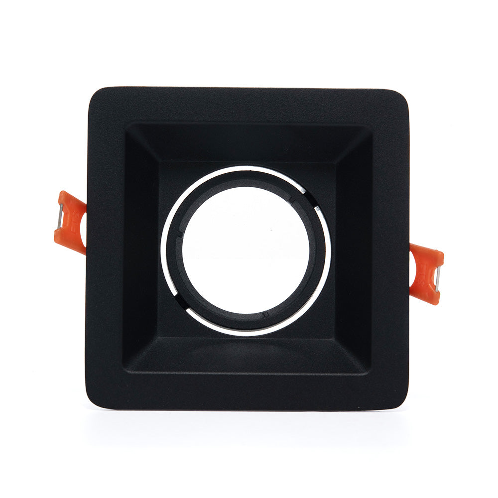 EMPOTRABLE LED CUADRADO NEGRO DIRIGIBLE BASE MR16 DE ALUMINIO