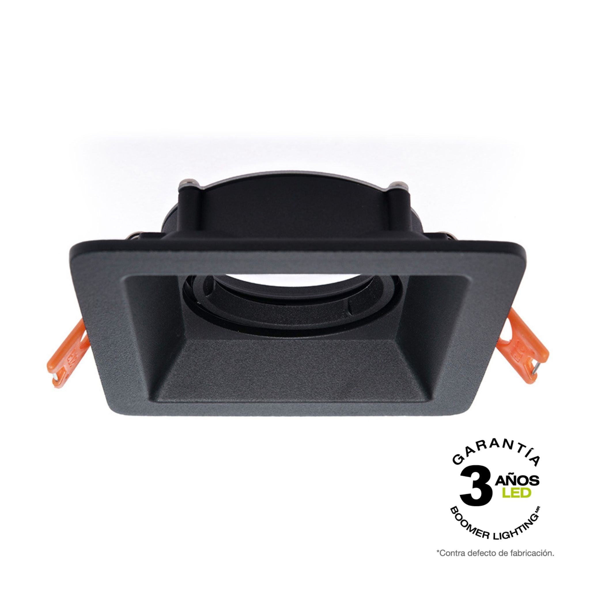 EMPOTRABLE LED CUADRADO NEGRO DIRIGIBLE BASE MR16 DE ALUMINIO