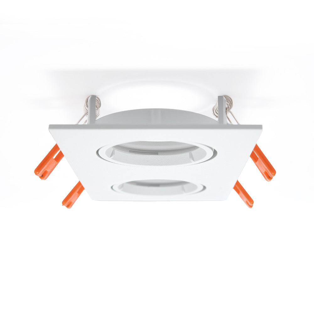 MARCO EMPOTRABLE DOBLE Y1R3 CUADRADO BLANCO BASE MR16, PC