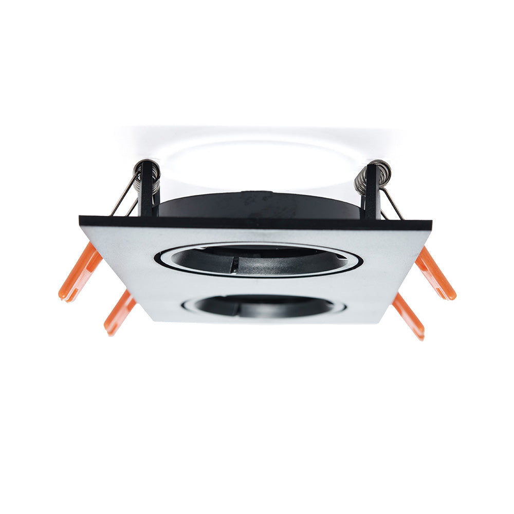 MARCO EMPOTRABLE DOBLE Y1R3 CUADRADO NEGRO BASE MR16, PC