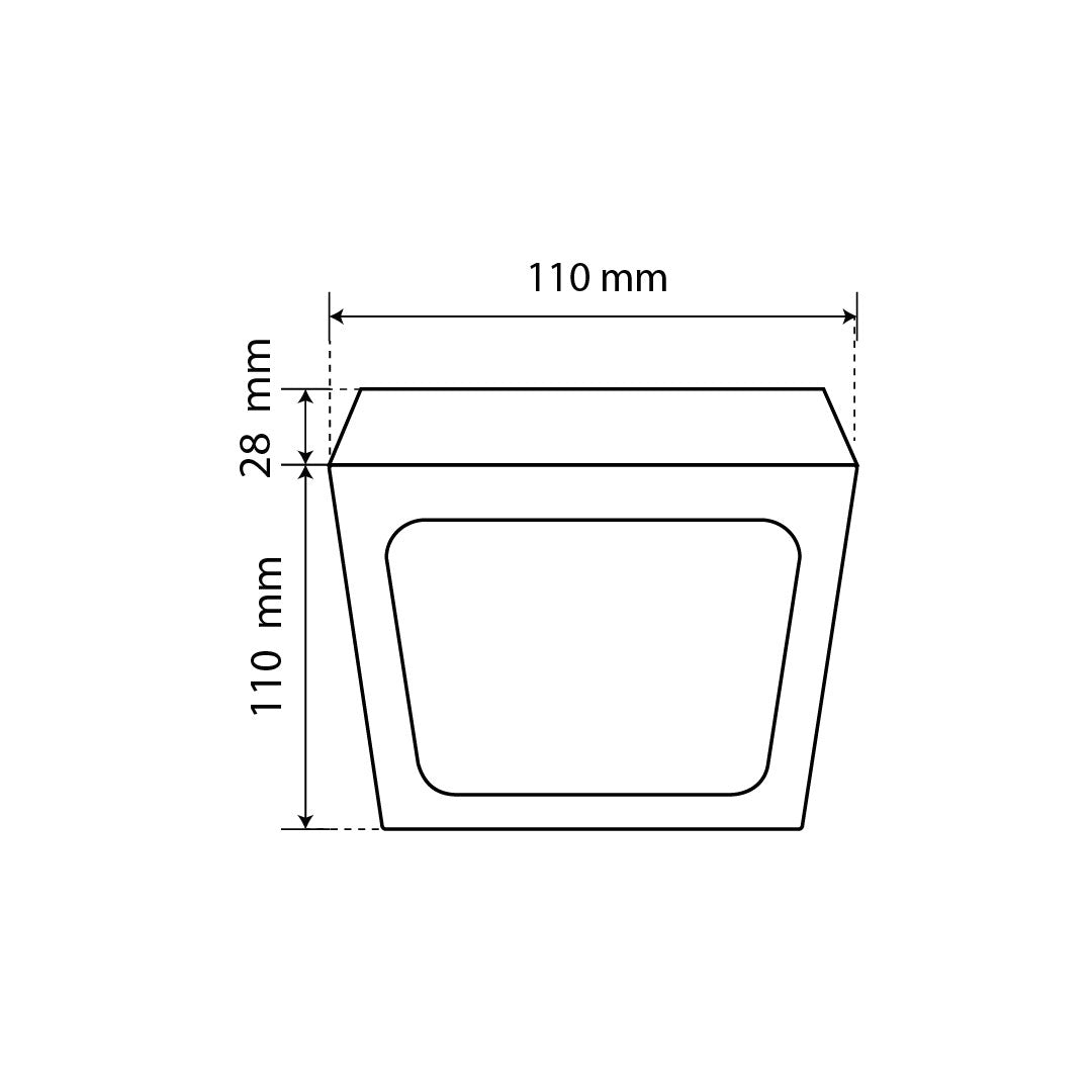 LÁMPARA PANEL LED CUADRADO PARA SOBREPONER, 6W, LUZ FRÍA