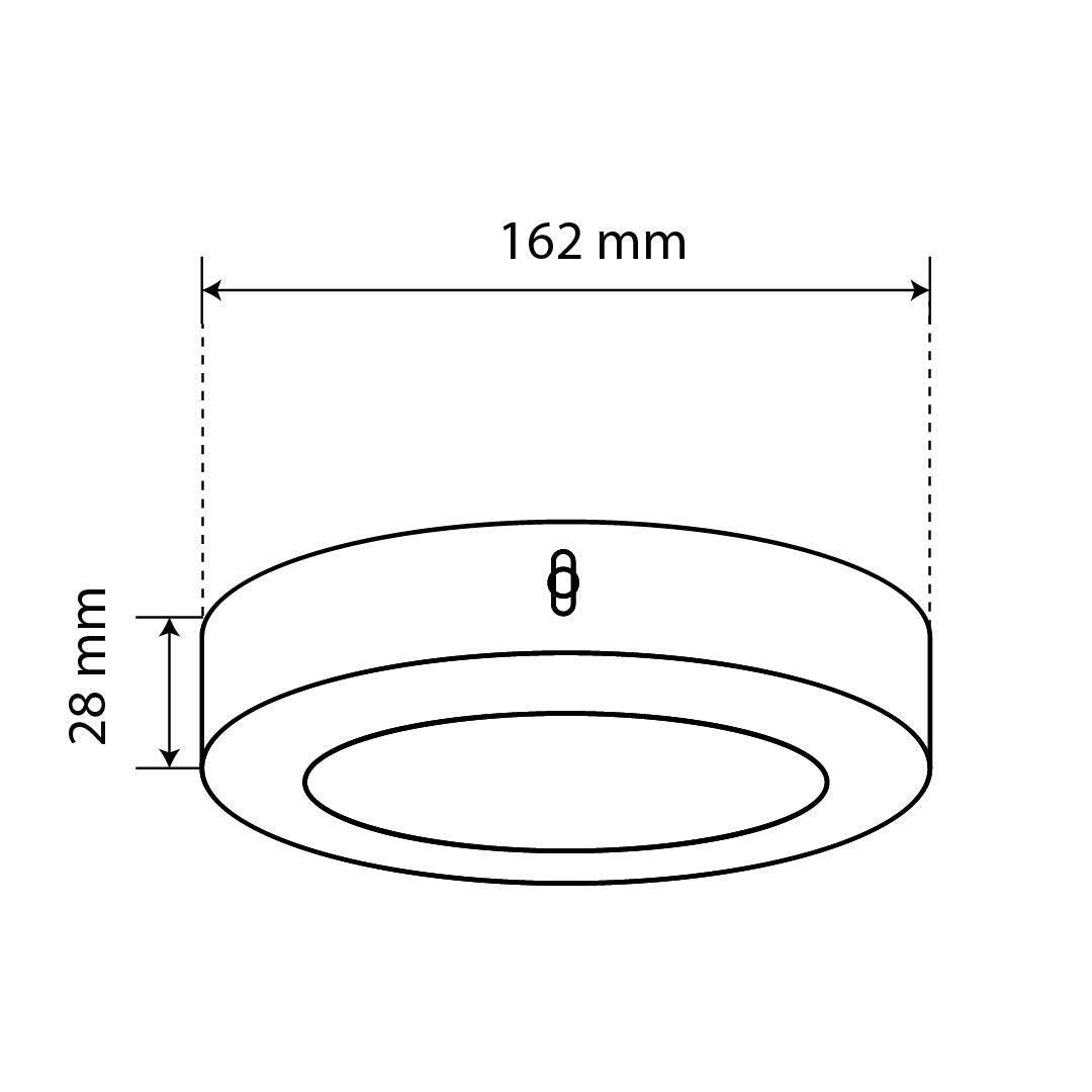 PANEL LED REDONDO NEGRO PARA SOBREPONER, 12W, 650LM
