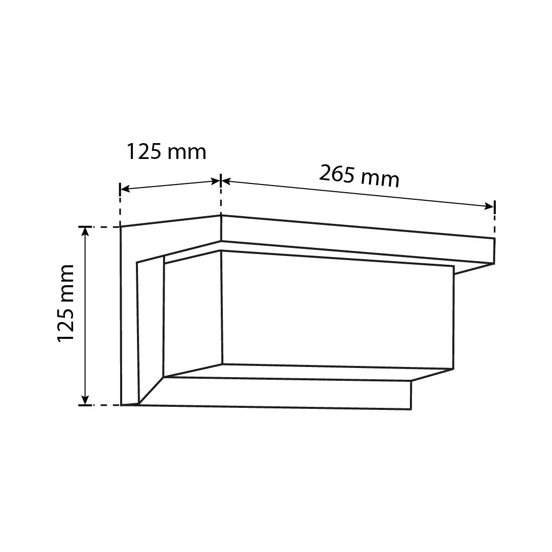 ARBOTANTE PARA PARED INFINITY 18W, LUZ CÁLIDA, 1440LM, EXT.
