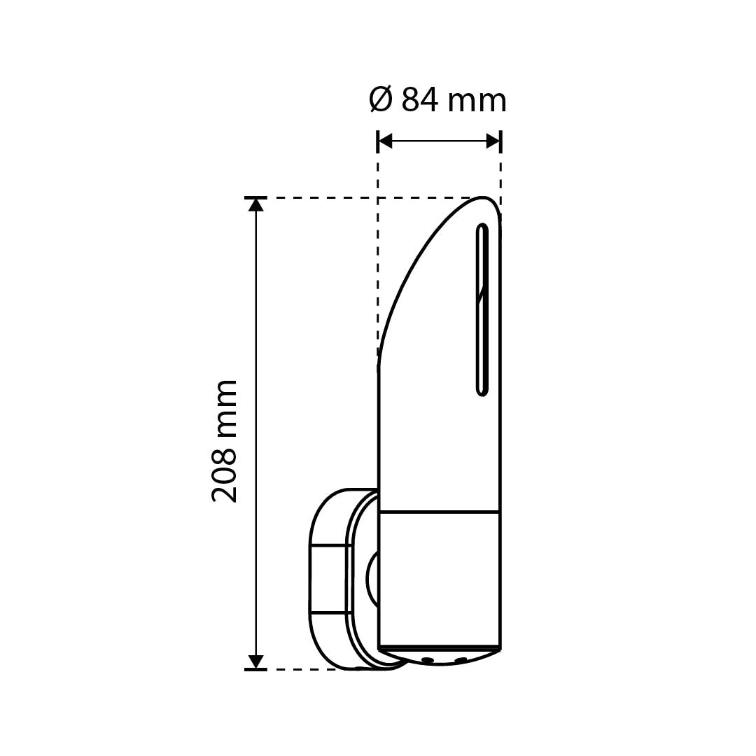 ARBOTANTE PARA PARED TORCH NEGRO, 6.5W, BASE GU10, INTERIOR