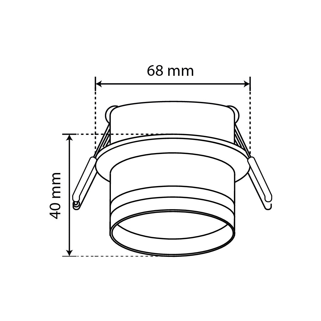MARCO EMPOTRABLE BLANCO Y0R0 PARA FOCO LED, 6.5W, MR16