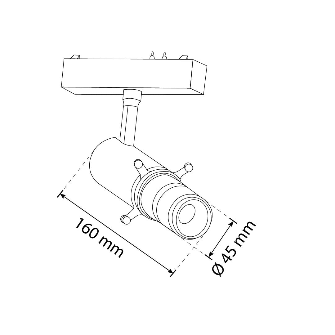 LUMINARIO HS-ION SHAPER MINI TRACK BLANCO 10W, 4000K, 300LM
