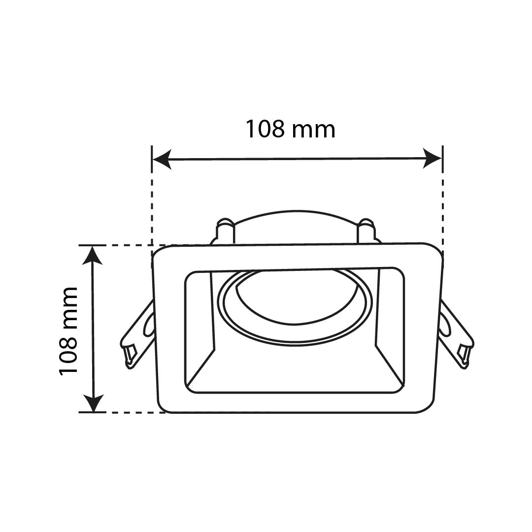 EMPOTRABLE LED CUADRADO NEGRO DIRIGIBLE BASE MR16 DE ALUMINIO