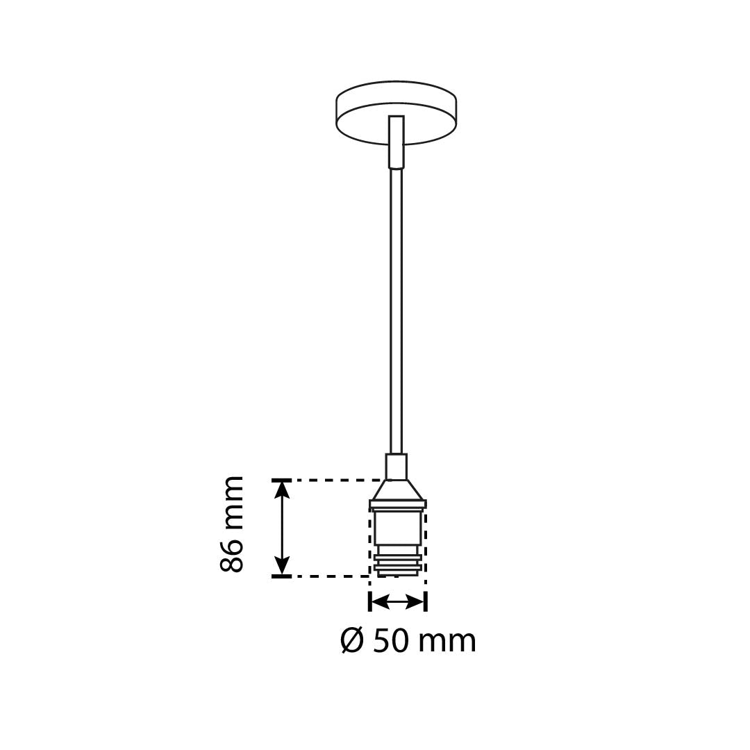 SOCKET COLGANTE DECORATIVO COPPER ARIA PARA FOCO E27 DE 15W