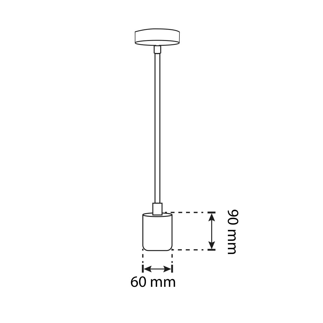 SOCKET COLGANTE SMOOTH ARIA PARA FOCO BASE E27, 15 W