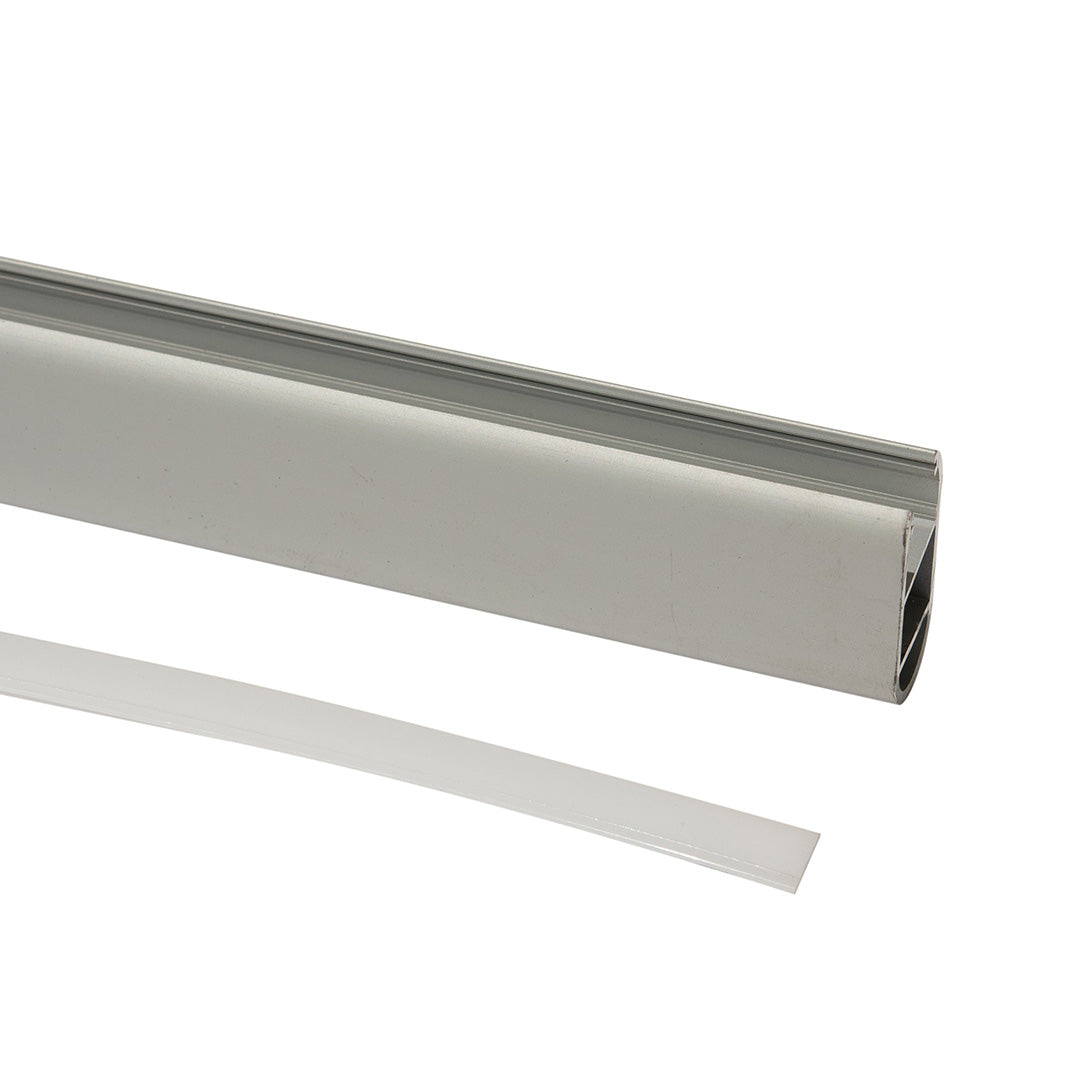 PERFIL DE ALUMINIO PLATA PARA TIRA LED DE 2 METROS IP44