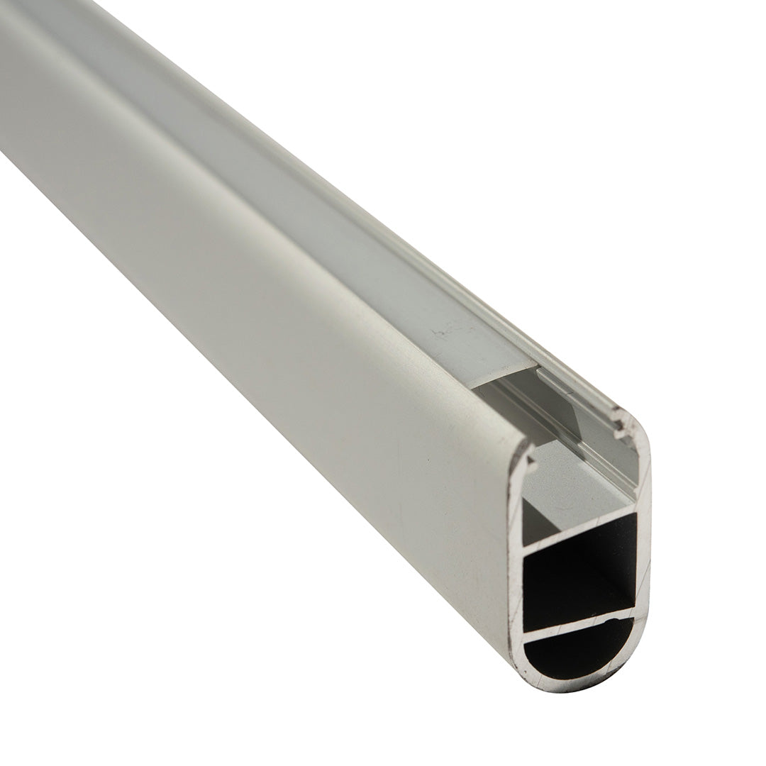 PERFIL DE ALUMINIO PLATA PARA TIRA LED DE 2 METROS IP44