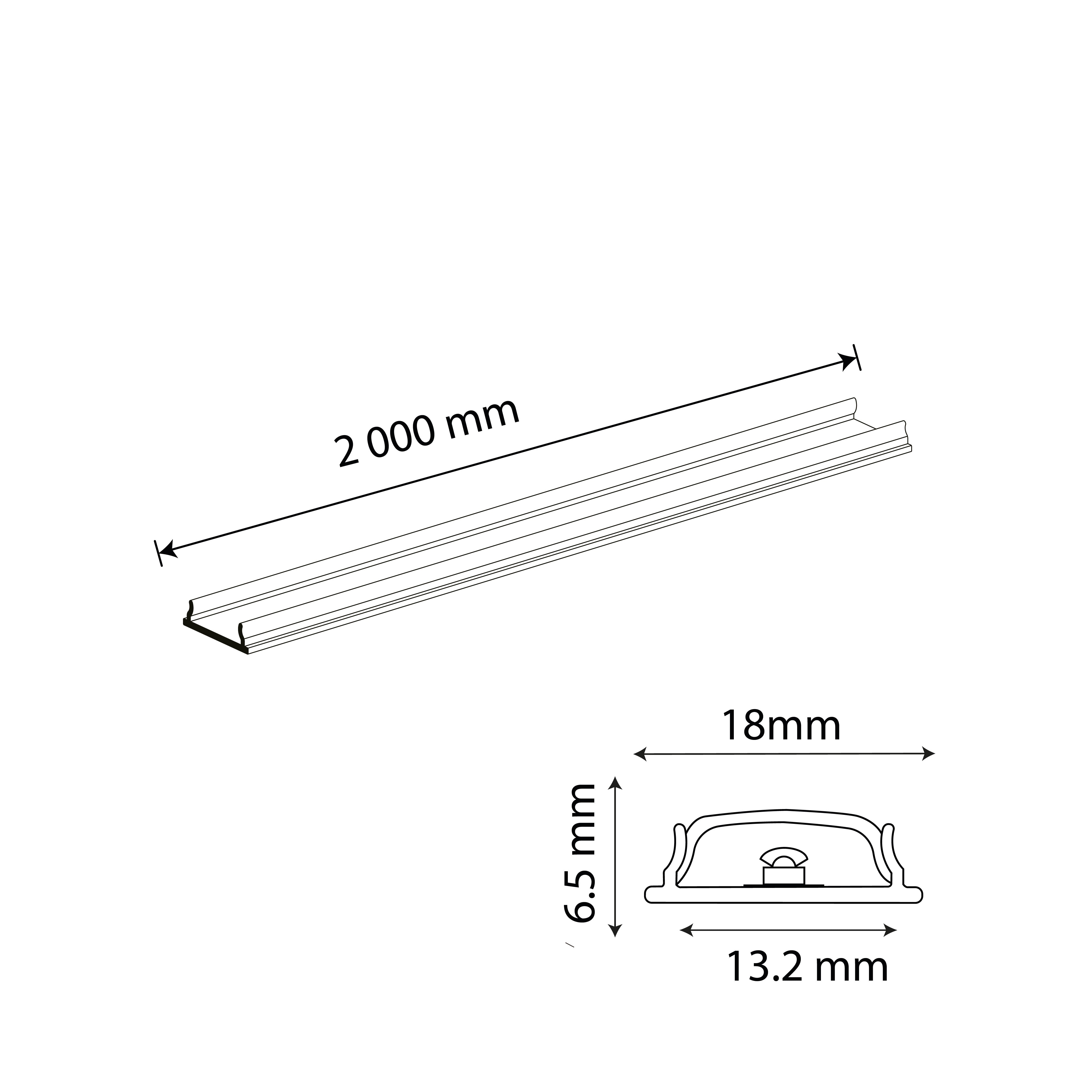 PERFIL ALUMINIO FLEXIBLE NEGRO PARA TIRA LED, 3M, IP44