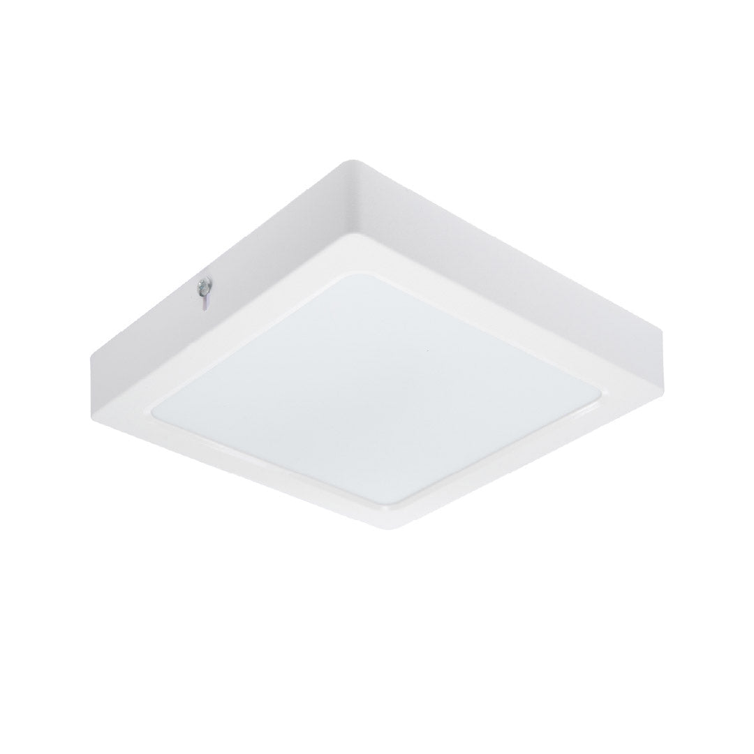 LÁMPARA PANEL LED CUADRADO PARA SOBREPONER, 12W, LUZ FRÍA, FE+PC