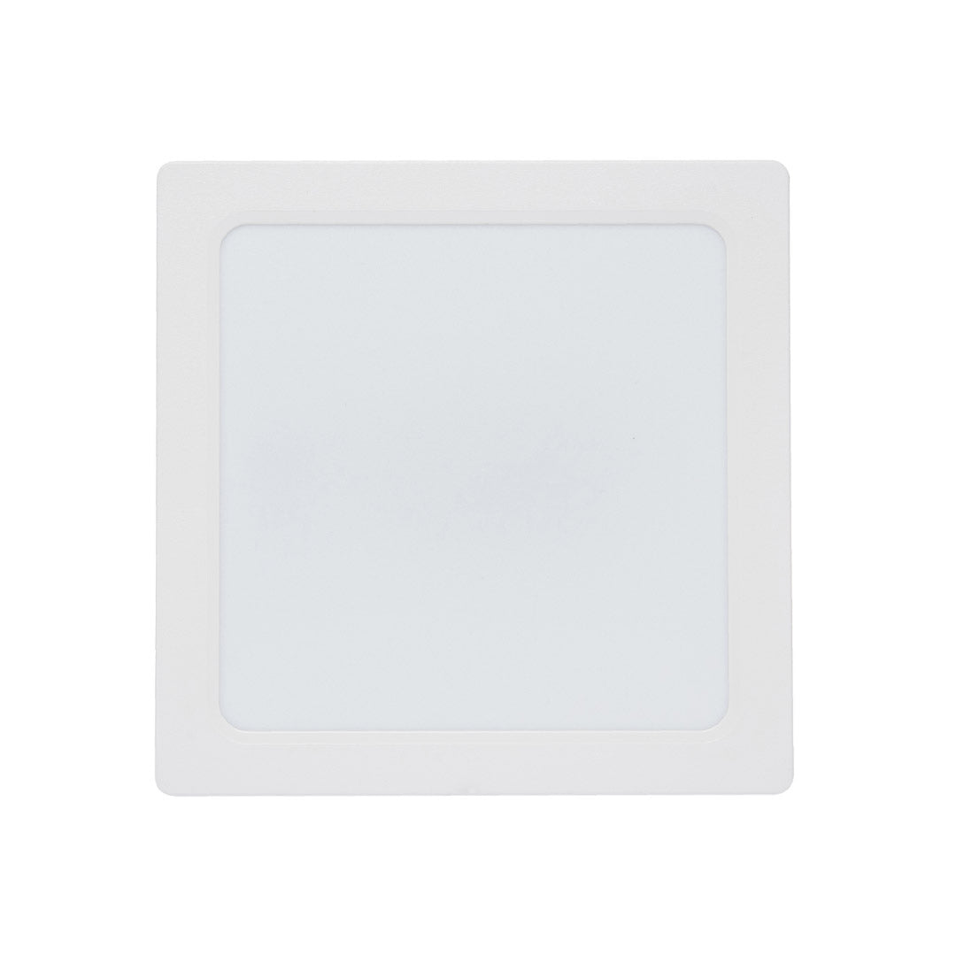 LÁMPARA PANEL LED CUADRADO PARA SOBREPONER, 12W, LUZ FRÍA, FE+PC