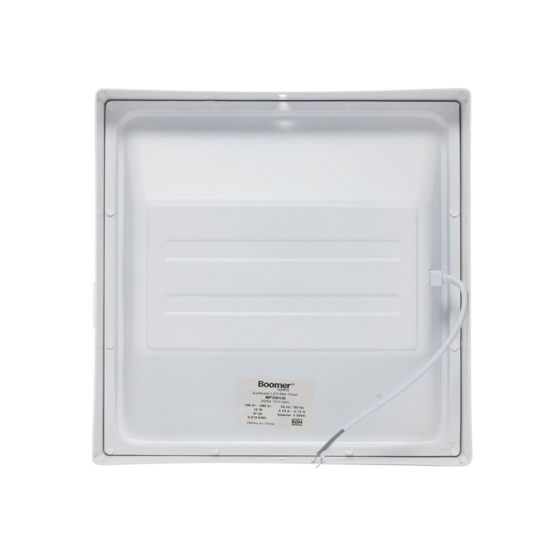 LÁMPARA PANEL LED CUADRADO PARA SOBREPONER, 18W, LUZ FRÍA, FE+PC
