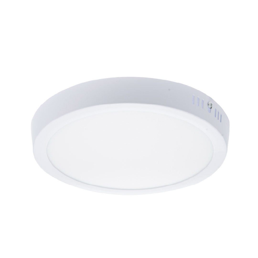 LÁMPARA PANEL LED REDONDO PARA SOBREPONER, 18W, LUZ CÁLIDA
