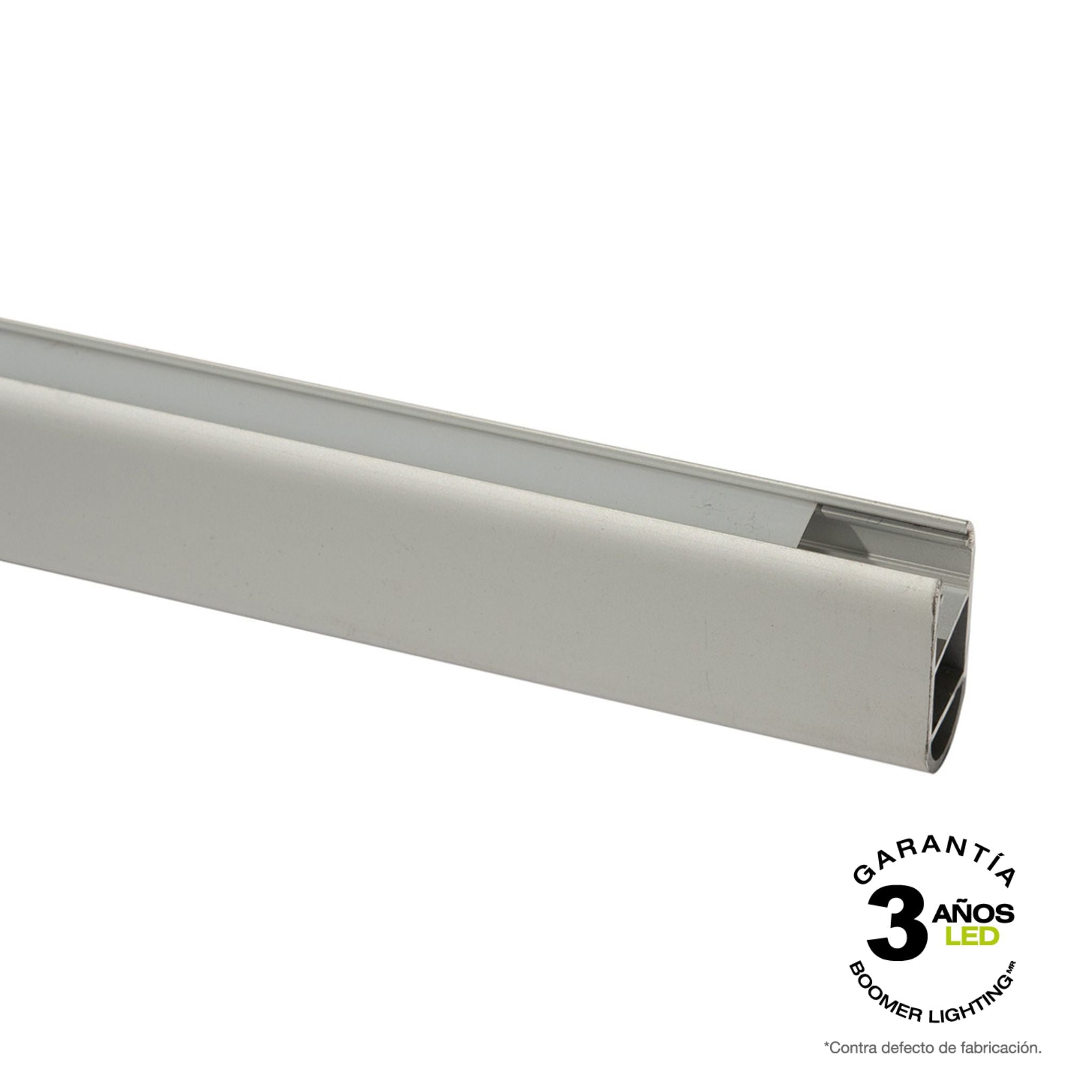 PERFIL DE ALUMINIO PLATA PARA TIRA LED DE 2 METROS IP44