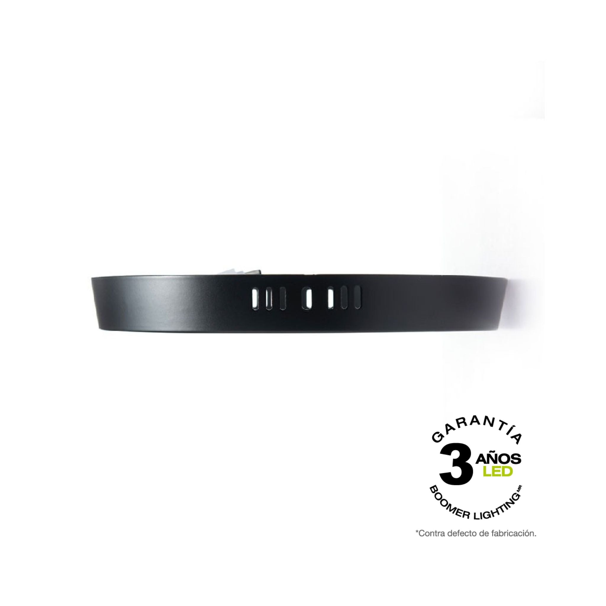 PANEL LED REDONDO NEGRO DE LUZ CÁLIDA 18W 1100LM PARA INTERIOR