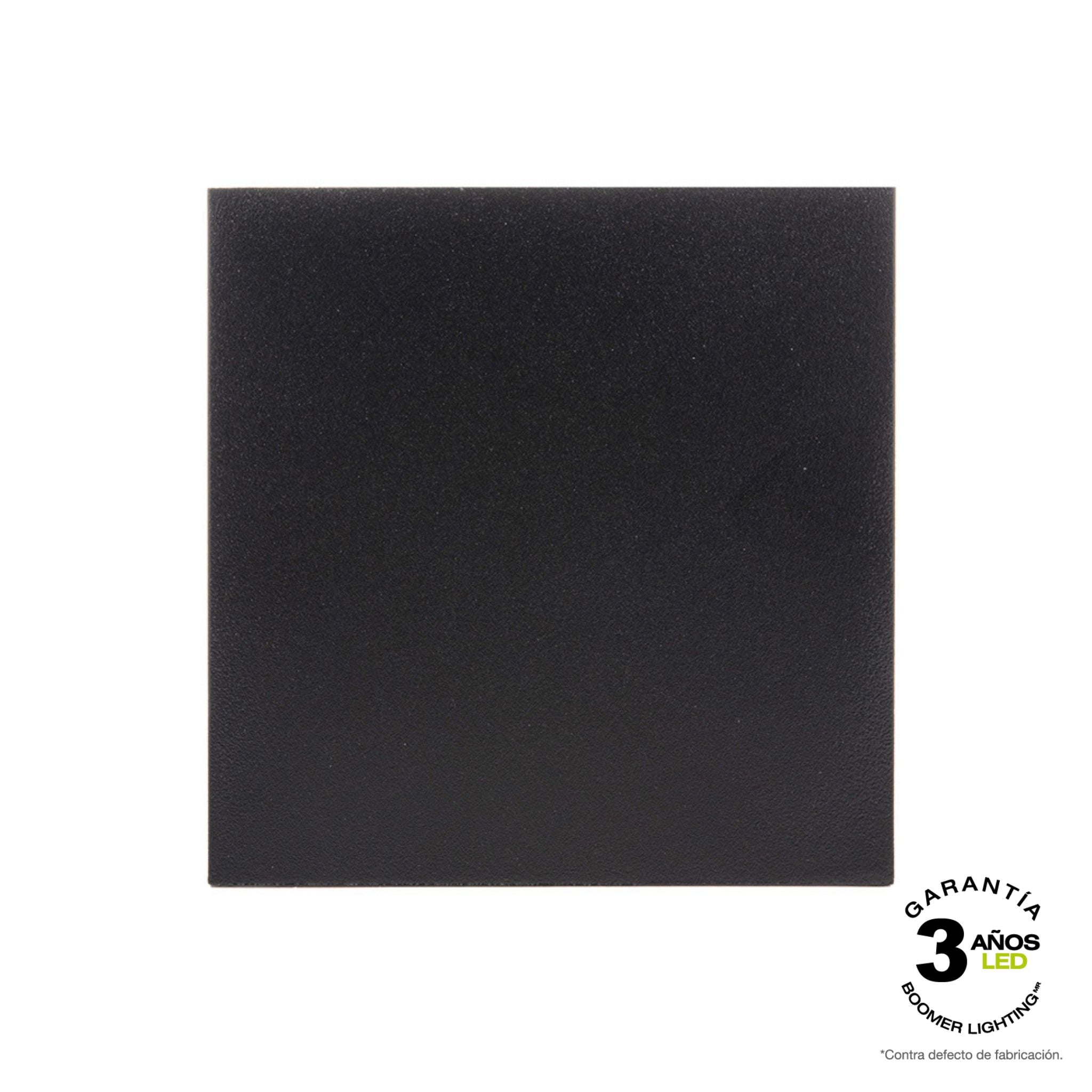 ARBOTANTE LED EXTERIOR BOX 3D NEGRO DE 6W LUZ CÁLIDA