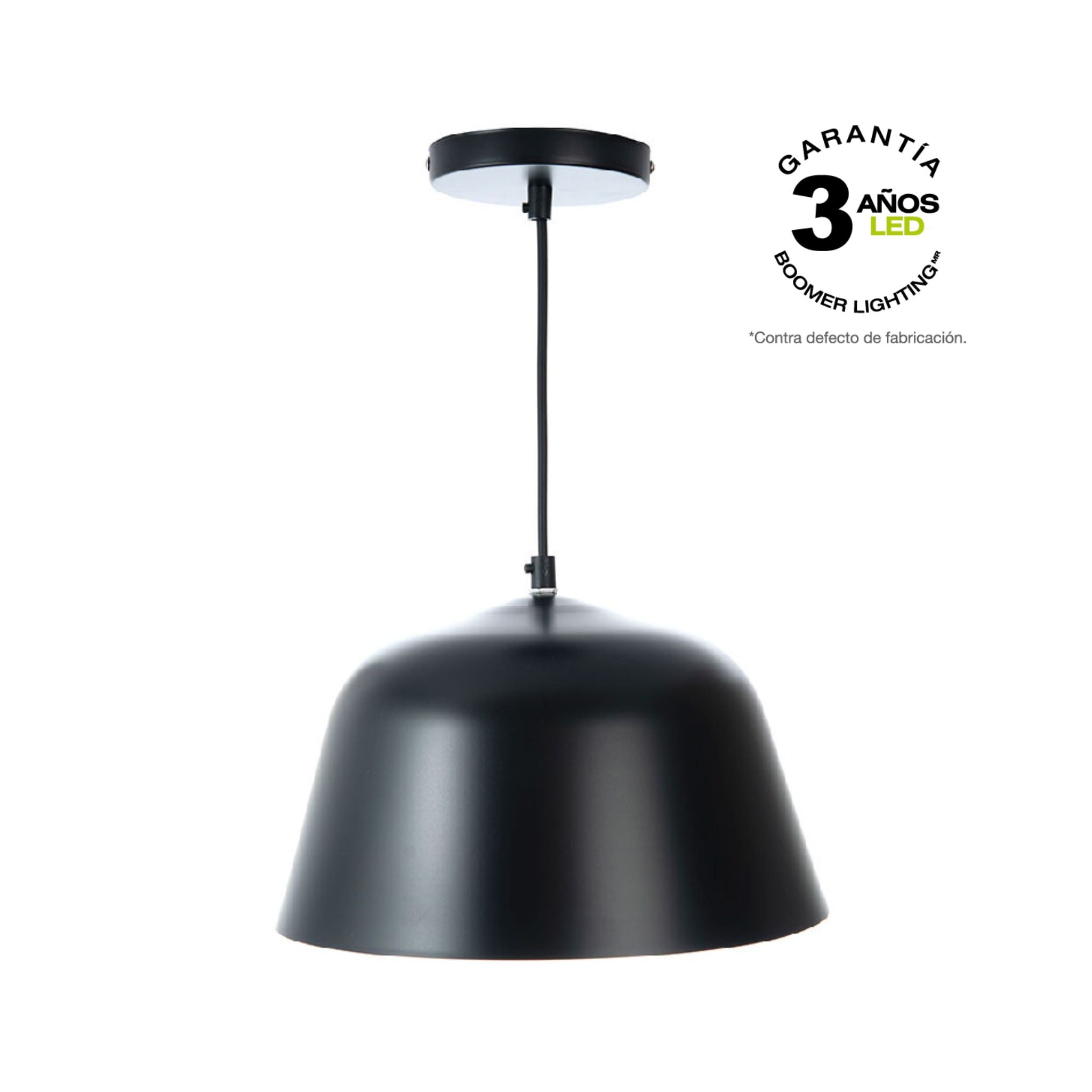 LÁMPARA COLGANTE DECORATIVA VITO NEGRA DE 15W CON BASE E27