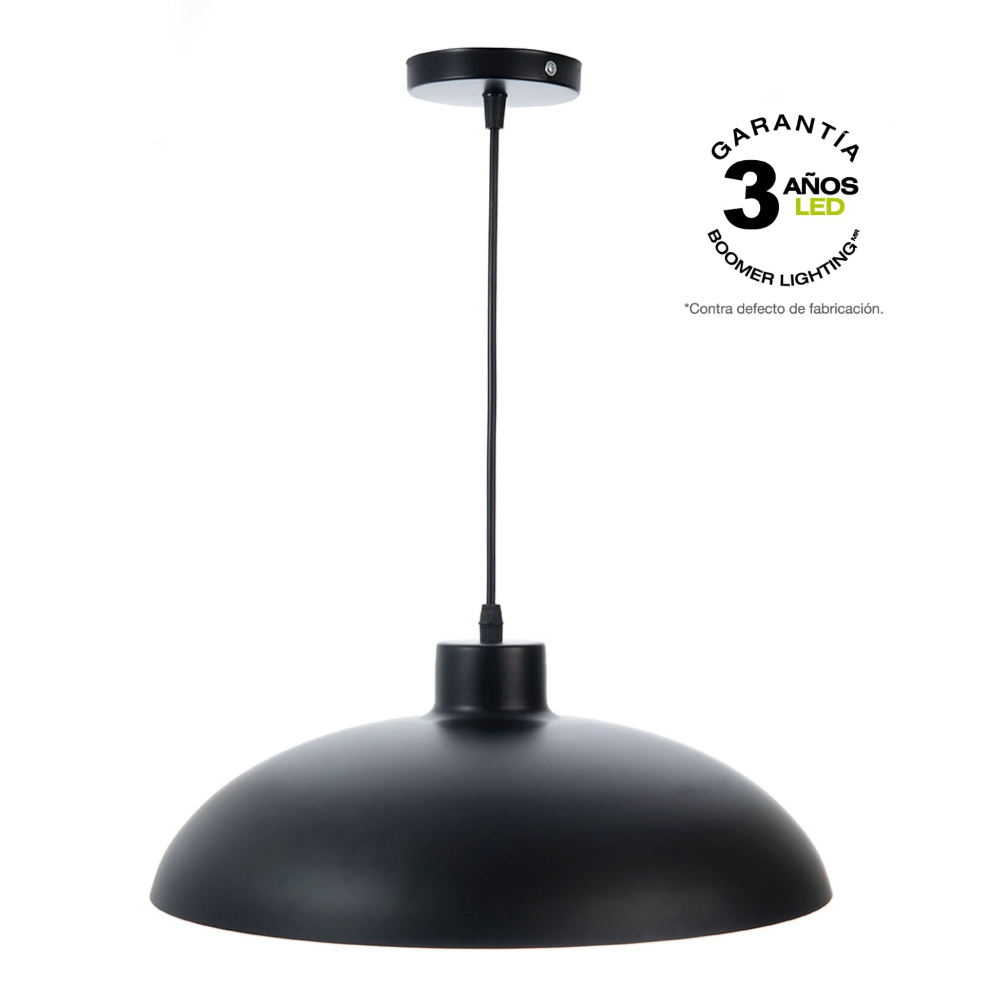 LÁMPARA COLGANTE ALESSIO NEGRA 15W BASE E27 PARA INTERIOR