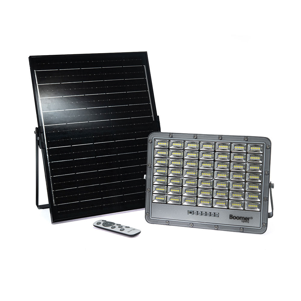 REFLECTOR CON PANEL SOLAR YUMA, 100W, LUZ FRÍA, CON CONTROL