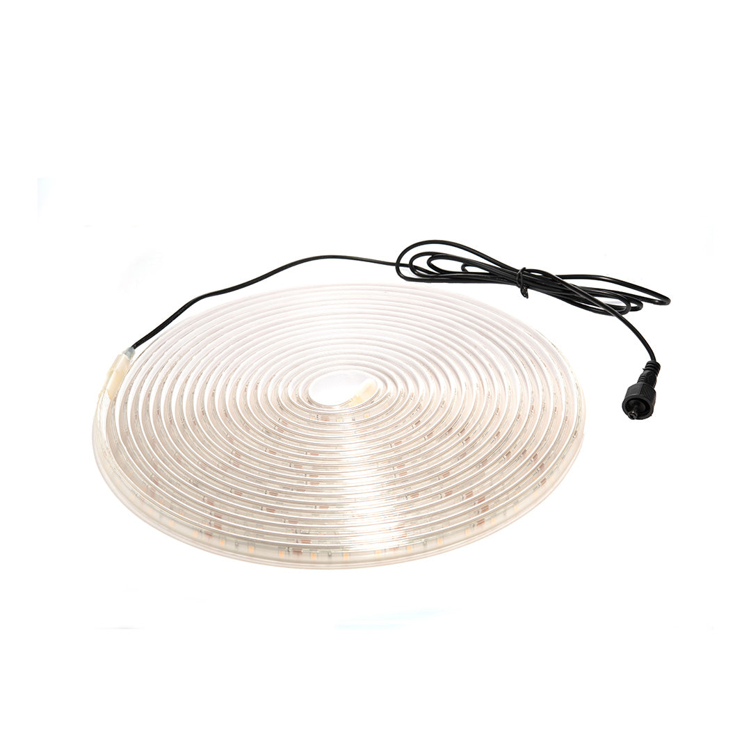 MANGUERA LED CON PANEL SOLAR, LUZ CALIDA, 10 METROS