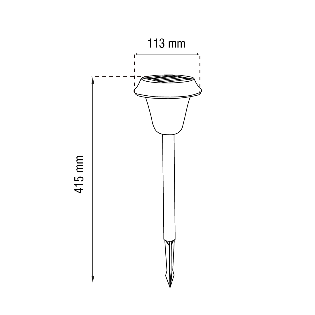 LÁMPARA SOLAR LED TIPO ESTACA LUZ CÁLIDA PARA JARDÍN – PAQUETE DE 2 PIEZAS IP65