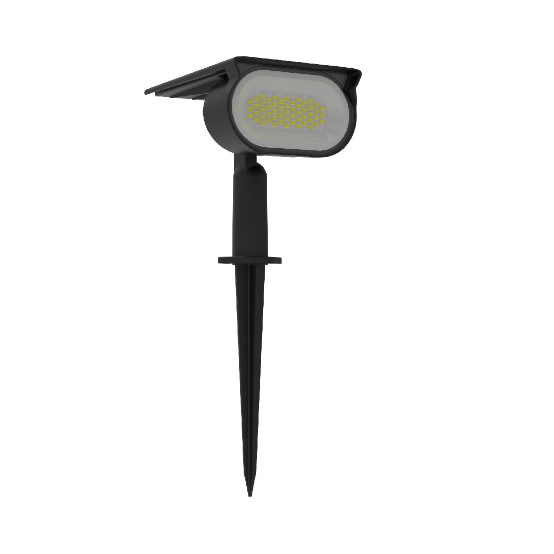 LÁMPARA SOLAR LED TIPO ESTACA 120°, LUZ CÁLIDA, PARA JARDÍN