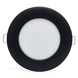 EMPOTRABLE NEGRO 10.5W, LUZ NEUTRA IP20 BOTE INTEGRAL 1050LM