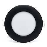 EMPOTRABLE NEGRO 6W, LUZ FRÍA, IP20, BOTE CHICO, 600LM