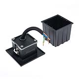 LÁMPARA DE CORTESÍA EMPOTRABLE NEGRO A4, 3W, 3000K, IP65