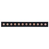 LUMINARIO HS-ION GRILLE LIGHT NEGRO, 12W 3000K, 1080LM